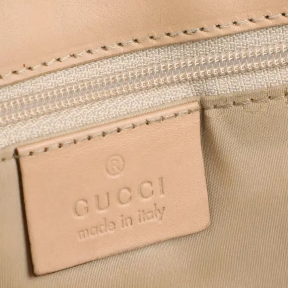 Gucci Vintage Jackie Bardot Hobo – Beige Canvas & Leather Trim - Picture 5 of 5